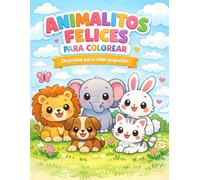 Animalitos felices para colorear: libro para niños donde pueden colorear y a la vez aprender los números del 1 al 12