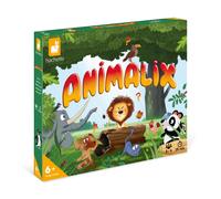 Janod - AnimaliX - Jeu de Déduction - Devine l'Animal - 1 Roue + 4 Plateaux Individuels + 32 Cartes + 4 Feutres Effaçables - Dès 6 Ans, J02476