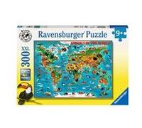 Ravensburger Puzzle enfant Animaux autour du monde – 300 pièces XXL – Carton épais – Dès 9 ans