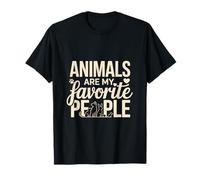 Animals Are My Favorite People - Citation Minimal Pet Lover T-Shirt