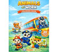 Animals at Work Coloring Book Vol. 2: Cute & Easy Animal Jobs for Kids Ages 4-8 | Big Simple Coloring Pages, Fun Careers for Boys & Girls: 30 More Fun ... Pages with Fun Activities for Kids Ages 4-8