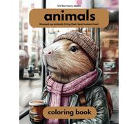Animals Coloring Book: Dressed-Up Animals Living Their Best Human Lives! 40 Large Illustrations to Color