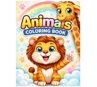 Animals Coloring Book: Fan & Easy Animal Designs for Kids, Boys, Girls ages 4-8