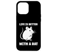 Animals Cute Mouse Rodent Rat Life is Better with a Rat Coque pour iPhone 12 Pro Max