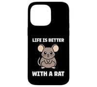 Animals Cute Mouse Rodent Rat Life is Better with a Rat Coque pour iPhone 14 Pro Max