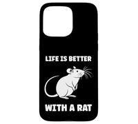 Animals Cute Mouse Rodent Rat Life is Better with a Rat Coque pour iPhone 15 Pro Max