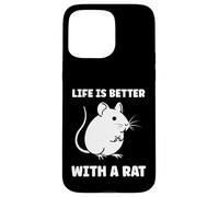 Animals Cute Mouse Rodent Rat Life is Better with a Rat Coque pour iPhone 15 Pro Max