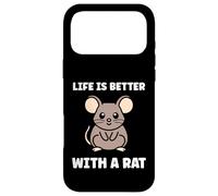 Animals Cute Mouse Rodent Rat Life is Better with a Rat Coque pour iPhone 17 Pro Max