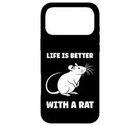 Animals Cute Mouse Rodent Rat Life is Better with a Rat Coque pour iPhone 17 Pro Max