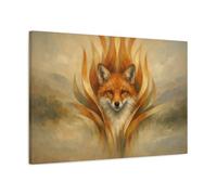 Animals Fox Orange Art - Canvas Wall Art Print 30×20 inch (75×50 cm) - Horizontal / 1.25 inch (3 cm)