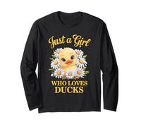 Animals Just A Girl Who Loves Ducks Animals Duck Lover Kids Manche Longue