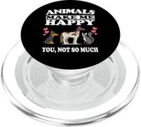 Animals Make Me Happy You Not So Much Cheval Humoristique pour Chien et Chat PopSockets PopGrip pour MagSafe