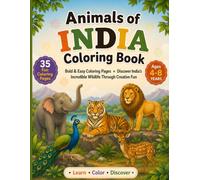 Animals of India Coloring Book: Bold & Easy Coloring Pages • Discover India's Incredible Wildlife Through Creative Fun