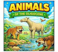 Animals of the Oligocene: A pre-historic coloring book for kids