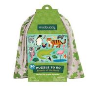 Animals of the World Puzzle to Go by Mudpuppy [Gift/Card] NEUF