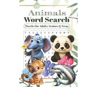 Animals Word Search: Puzzle Book Word Searches Easy to Read about Animals like Dolphins, exotic Birds, big Cats and More | 6X9 Inches, 110 Pages | ... Birthdays, Holidays and Free Times.