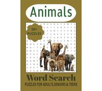 Animals Word Search: Word Searches with Easy to Read Print about Mammals, Fish, Birds, and Reptiles and More |6x9 inches,110 pages| 50+ Puzzles…Gift for Vacations, Holidays and Free Times