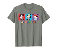 Animaniacs Animaniacs T-Shirt, Homme, Vert Kaki chiné, M