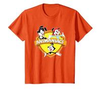 Animaniacs Logo Crest T-Shirt, Enfant, Orange, 10 Ans