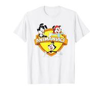 Animaniacs Logo Crest T-Shirt, Homme, Blanc, M
