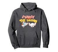 Animaniacs Pinky and The Brain Heads Sweat à Capuche, Unisexe pour Adultes, Chiné Foncé, XL