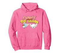 Animaniacs Pinky and The Brain Heads Sweat à Capuche, Unisexe pour Adultes, Rose Vif, L
