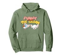 Animaniacs Pinky and The Brain Heads Sweat à Capuche, Unisexe pour Adultes, Vert Sauge, XXL