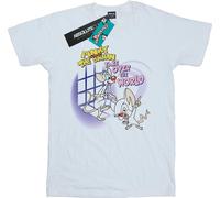 Animaniacs - "Take Over The World" T-shirt pour homme BI10631 (S) (Blanc)
