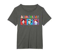 Animaniacs Yakko Wakko Dot T-Shirt, Femme Grandes Tailles, Asphalte, 1X