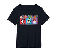 Animaniacs Yakko Wakko Dot T-Shirt, Femme Grandes Tailles, Noir, 1X