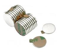 Animant Néodyme Adhésif N42 Pour Les Arts, L'Artisanat, la Fabrication de Modèles, Le Bricolage, Les Passe-Temps - 10mm dia x 1mm - 0,58kg Traction - Nord - Pack de 20