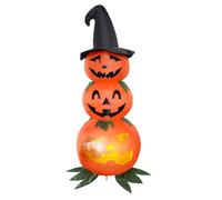 ANIMAT3D Citrouilles gonflables Jabberin' Jack de 1,8 m avec vidéoprojecteur et haut-parleur intégrés, 80 minutes de chant, de parler et de plaisanter avec animations, décoration extérieure