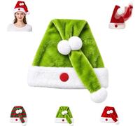 Animated Naughty Santa Hat,Funny Moving Santa Hat,Funny Christmas Party Hat | Electric Party Cap,Soft Plush Animated Holiday Hat,Button-Activated Jumping Motion for Add Atmosphere and Attending Parties