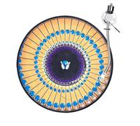 Animated Zoetrope Slipmat for Turntables, 12″ Optical Illusion Turntable Mat, Slipmats for Vinyl Turntable, Visual Record Player Mat for Djs, Vinyl Collectors & Art Display