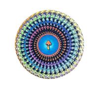 Animated Zoetrope Turntable Slipmat | 12″ Optical Illusion Turntable Mat with Zoetrope Motion Effect | Kinetics Visual Record Player Mat for DJs, Vinyl Collectors & Art Display Musician Lovers