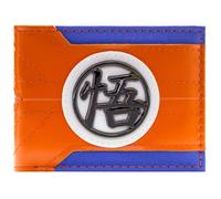 Animation DBZ Goku Kanji Enlightenment Emblem Gi Outfit Portefeuille Bi-Fold Porte-ID & Porte-Cartes, Orange