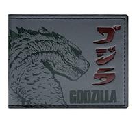 Animation Godzilla Kaiju Roi des Monstres Portefeuille en Relief Bi-Fold ID & Porte-Cartes, Gris
