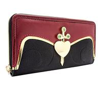Animation Snow White Evil Queen Boîte à Cœur en Métal Emblem Porte-Monnaie/Portefeuille Pochette avec Poche à Monnaie & Porte-Cartes, Noir