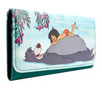 Animation The Jungle Book Baloo Bare Necessities Porte-Monnaie/Portefeuille Tri-Fold avec Poche à Monnaie & Porte-Cartes, Vert