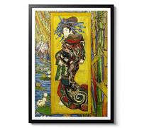 Animato Courtesan after Eisen par Vincent Van Gogh, art mural impressionniste geisha, poster de femme japonaise, décoration artistique, cadeau vintage 1889, archivage mat, A2 (impression uniquement