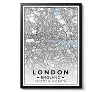 Animato Impression de Londres, affiche de carte de la ville, art mural de voyage moderne, idée cadeau de décoration d'intérieur, décoration d'intérieur, archivage mat, A3 (impression uniquement) - 42