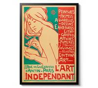 Animato L'Art Independant - Paris, Art mural vintage illustration, impression d'exposition d'art français, cadeau décoratif, mat d'archivage, A1 (impression uniquement) - 84,1 x 59,4 cm