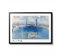 Animato Le Vieux Port de Marseille par Raoul Dufy 1924 Paysage urbain français Fauvisme Aquarelle Poster décoratif Idée cadeau Archival Mat 50 x 70 cm (impression uniquement) - 50 x 70 cm
