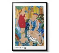 Animato Les Trois Baigneuses de Raoul Dufy - Impression portrait aquarelle fauviste - Scène de plage - Cadeau pour les amateurs d'art - Poster décoratif vintage 1920 - 50 x 70 cm - 50 x 70 cm