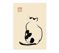 Animato Matsumoto Poster chat Hoji, art japonais sur bois Ukiyo-e, art mural japonais encadré, archive mat, A3 (impression uniquement) - 42 x 29,7 cm