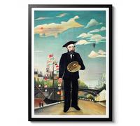 Animato Myself : Portrait-Landscape par Henri Rousseau, portrait naïf primitivisme, décoration murale, décoration de voilier de rivière, poster cadeau d'artiste, poster d'archivage mat, A5 (impression
