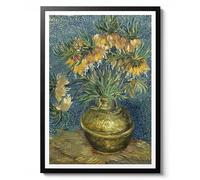 Animato Poster imprimé « Imperial Fritillaries in a Copper Vase » par Vincent Van Gogh, 1887 - Impression florale impressionniste - Nature morte - Décoration d'intérieur - Mat - A2 (impression