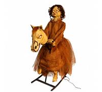Animatronic Accessoire d'équitation pour fille | Poupée effrayante avec yeux rouges brillants pour maisons hantées, fêtes d'Halloween, bars et salles d'évasion
