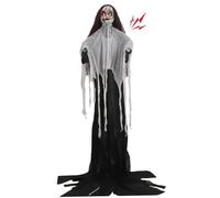Animatronics d'halloween, 13x57 Ange hanté hanté Animatronic avec Voix activée, terrifiante décorations d'halloween pour la Cour extérieure intérieure, décoration de Maison hantée