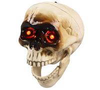 Animatronics d'halloween, Coups d'éclairage de crâne 'Halloween avec Mouvement et Son activé, Voix effrayante, décorations effrayantes 'Horreur pour têtes de crânes intérieures/extérieures